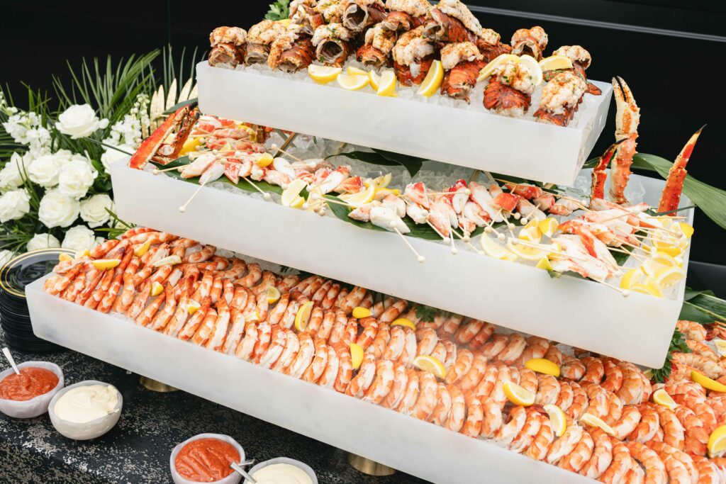 large seafood display